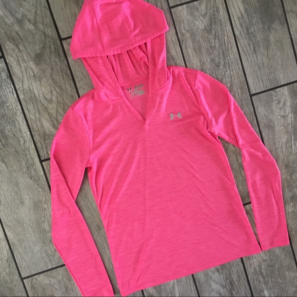 Under Armour Long Sleeve Hoodie T-Shirt X Pink